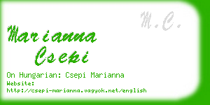 marianna csepi business card